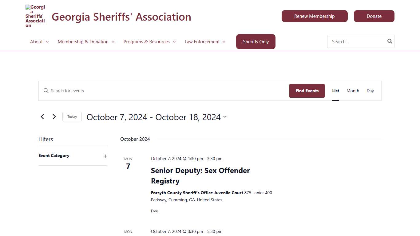 Past Events from October 10, 2022 – August 12, 2022 – Page 17 – Georgia Sheriffs' Association