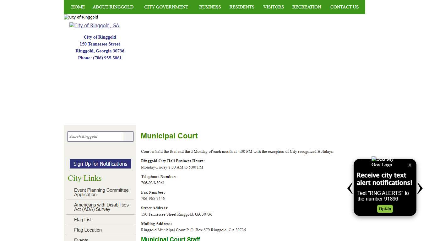 Ringgold, GA - Municipal Court